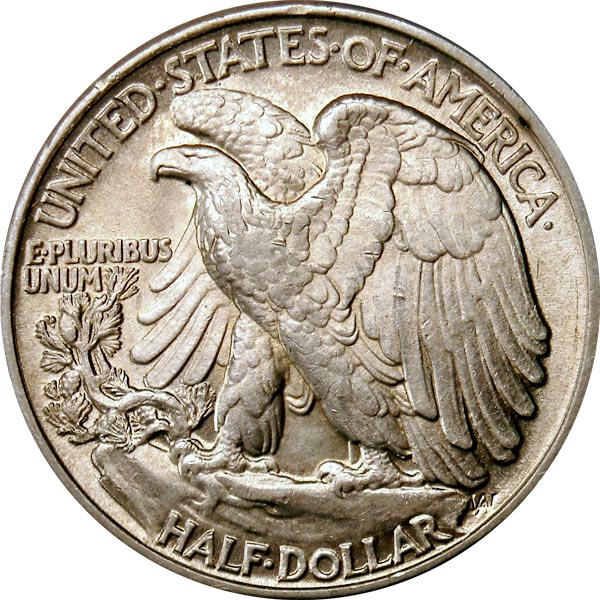 http://barrygoldberg.net/photos/coins/1945_liberty_walking_half_dollar_reverse.jpg