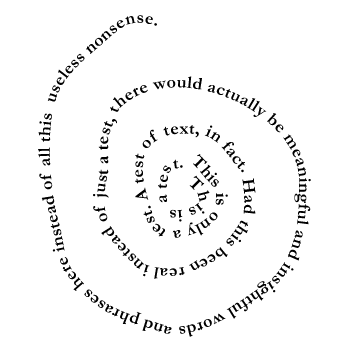 spiral text